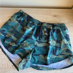 Camo Print Athletic Shorts